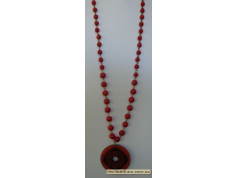 Бусы цепи серебро №147 жемчуг красный круг застежка (38см) Бусы цепи серебро №147 жемчуг красный круг застежка (38см)