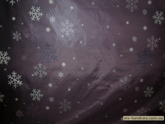 Ткань плащевка снежинка серая Ткань плащевка снежинка серая