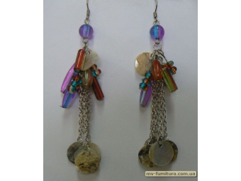 Серьги класика серебро камень цветной кольцо 15мм Серьги класика серебро камень цветной кольцо 15мм