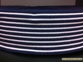 Резинка 60мм ТЖ сине-белая (30м) (тельняшка) Резинка 60мм ТЖ сине-белая (30м) (тельняшка)