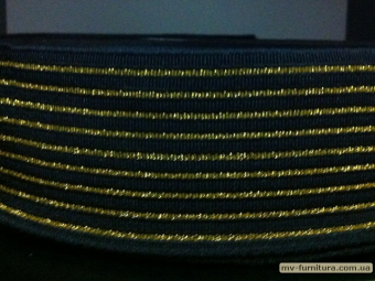 Резинка 60мм ТЖ золото-черная (25м) (тельняшка) Резинка 60мм ТЖ золото-черная (25м) (тельняшка)