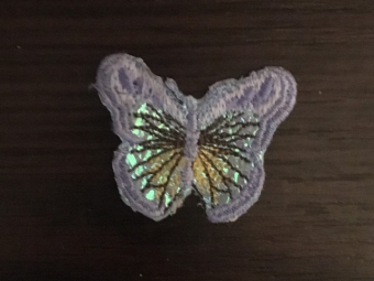 Вышивка апликация бабочка 4смх3см голубой Вышивка апликация бабочка 4смх3см голубой