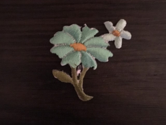 Вышивка апликация цветок маленький 2,5смх2,5см зеленый Вышивка апликация цветок маленький 2,5смх2,5см зеленый