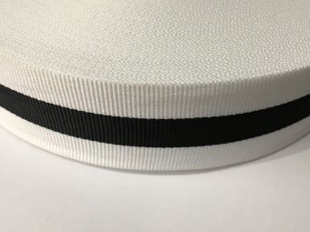 Тесьма ТЖ флаг 40мм (50м) 1черная-белый Тесьма ТЖ флаг 40мм (50м) 1черная-белый