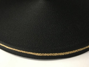 Тесьма ТЖ флаг 15мм (50м) черный золото Тесьма ТЖ флаг 15мм (50м) черный золото