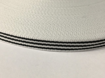 Тесьма ТЖ флаг 10мм (50м) 3черные белый Тесьма ТЖ флаг 10мм (50м) 3черные белый