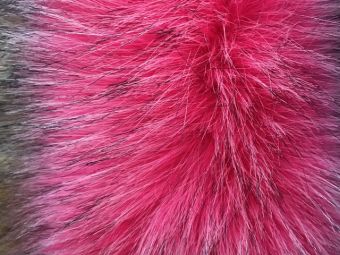 Мех искуственный чернобурка розовый 6см (1метр) Китай Мех искуственный чернобурка розовый 6см (1метр) Китай