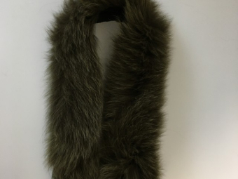Опушка наутральный мех песец 70см хаки Опушка наутральный мех песец 70см хаки