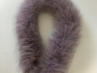 Опушка наутральный мех песец 70см сиреневый Опушка наутральный мех песец 70см сиреневый