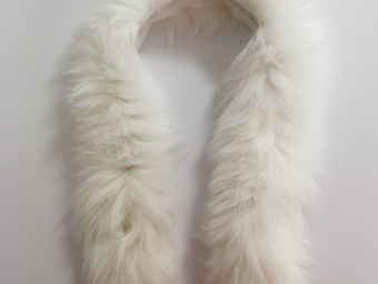 Опушка наутральный мех песец 70см альбинос Опушка наутральный мех песец 70см альбинос