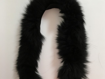 Опушка наутральный мех песец 70см черный Опушка наутральный мех песец 70см черный