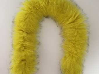 Опушка наутральный мех песец 70см лимонный Опушка наутральный мех песец 70см лимонный