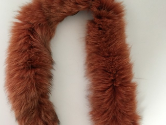 Опушка наутральный мех песец 70см горчица Опушка наутральный мех песец 70см горчица