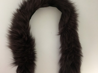 Опушка наутральный мех песец 70см каштан Опушка наутральный мех песец 70см каштан