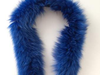 Опушка наутральный мех песец 70см василек Опушка наутральный мех песец 70см василек