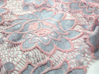 Ткань гипюр розы (1метр) Ткань гипюр розы (1метр)