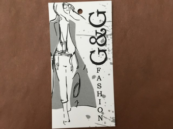 Этикетка картонная GGF 5х10см под заказ Этикетка картонная GGF 5х10см под заказ