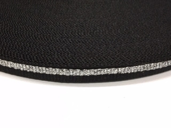 Тесьма ТЖ флаг 10мм (50м) 1серебро черный Тесьма ТЖ флаг 10мм (50м) 1серебро черный