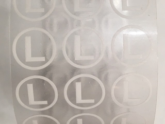 Размер термотрансферный 15мм (12шт) L белый Размер термотрансферный 15мм (12шт) L белый