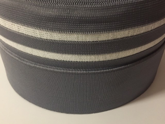 Резинка манжетная флаг серая 2 белых полосы 13см (7,5см) Резинка манжетная флаг серая 2 белых полосы 13см (7,5см)