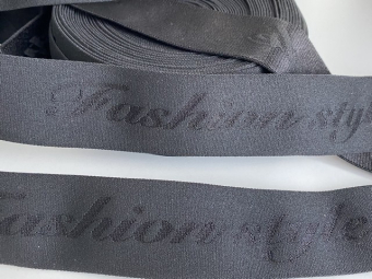 Резинка с логотипом Fashion Style высшее качество 40мм (1метр) Резинка с логотипом Fashion Style высшее качество 40мм (1метр)
