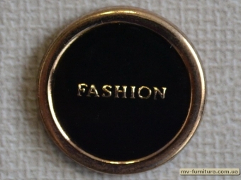 Кнопка декоративная №17 черная золото