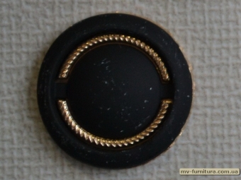 Кнопка декоративная №9 черная золото