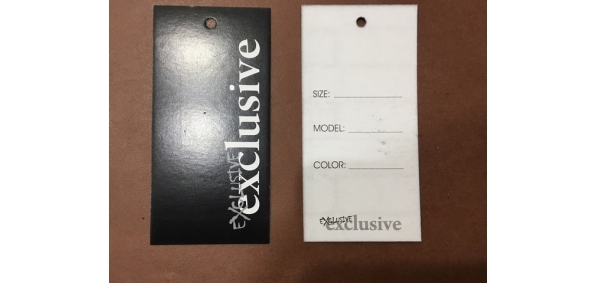 Этикетка картонная Exlusive Style 5х10см черный